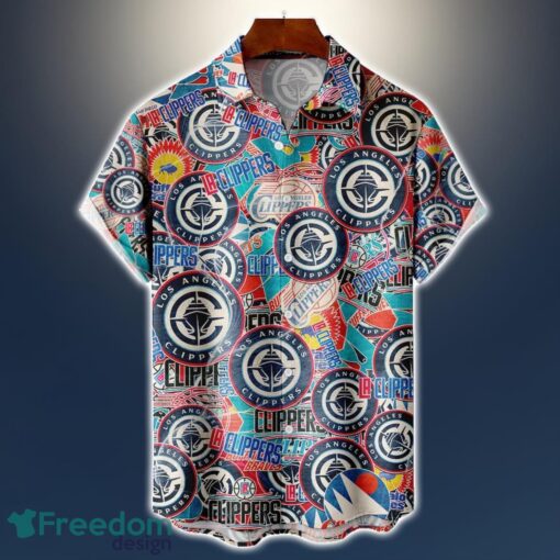 Los Angeles Clippers Logo All Printed 3D Hawaiian Shirt For Fans NBA Hawaiian Shirt Product Photo 1