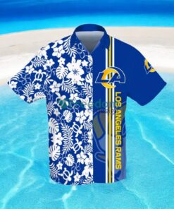 Los Angeles Rams 3D Flower Hibiscus Hawaiian Shirt Los Angeles Rams 3D Flower Hibiscus Hawaiian Shirt