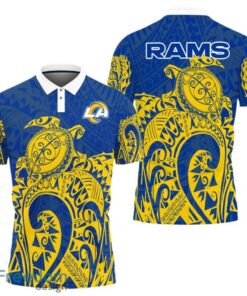 Los Angeles Rams Turtle Polynesian Pattern Polo Shirt