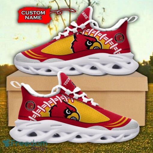 Louisville Cardinals NCAA Max Soul Shoes Big Logo And Custom Name Sneakers For Men Women Product Photo 2