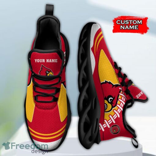 Louisville Cardinals NCAA Max Soul Shoes Big Logo And Custom Name Sneakers For Men Women Product Photo 3