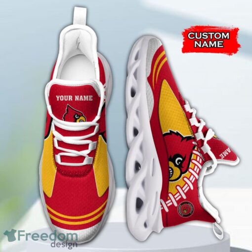 Louisville Cardinals NCAA Max Soul Shoes Big Logo And Custom Name Sneakers For Men Women Product Photo 4