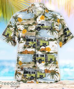 Louisville, Kentucky, Jeffersontown Fire Protection District Tropical 3D Hawaiian Shirt Gift For Summer Product Photo 2