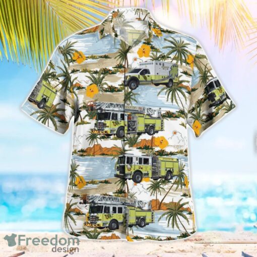 Louisville, Kentucky, Jeffersontown Fire Protection District Tropical 3D Hawaiian Shirt Gift For Summer Product Photo 2