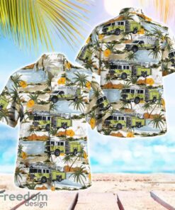 Louisville, Kentucky, Jeffersontown Fire Protection District Tropical 3D Hawaiian Shirt Gift For Summer Product Photo 1