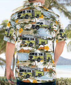 Louisville, Kentucky, Jeffersontown Fire Protection District Tropical 3D Hawaiian Shirt Gift For Summer Product Photo 4