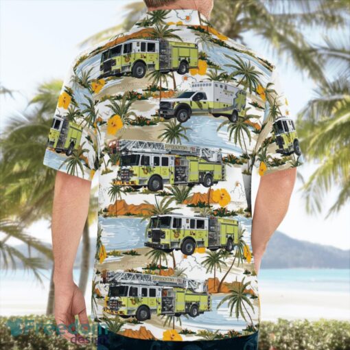 Louisville, Kentucky, Jeffersontown Fire Protection District Tropical 3D Hawaiian Shirt Gift For Summer Product Photo 4