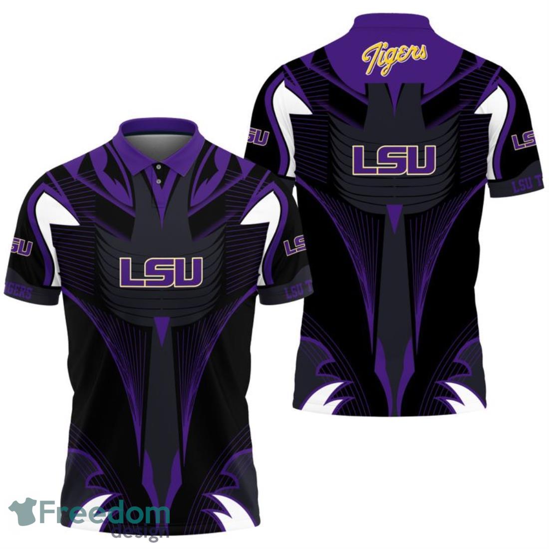 LSU Tigers Abstract Pattern Polo Shirt image LSU Tigers Abstract Pattern Polo Shirt Product Photo 1