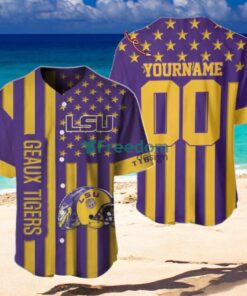 LSU Tigers Custom Name And Number Slogan Baseball Jersey Shirt