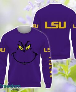 LSU Tigers Grinch Face All Over Printed 3D T-Shirt Sweatshirt Hoodie Product Photo 2