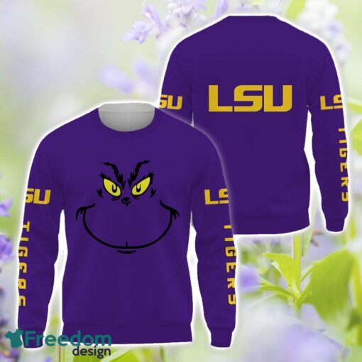 LSU Tigers Grinch Face All Over Printed 3D T-Shirt Sweatshirt Hoodie Product Photo 2