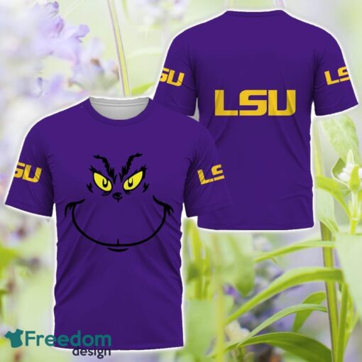 LSU Tigers Grinch Face All Over Printed 3D T-Shirt Sweatshirt Hoodie Product Photo 3