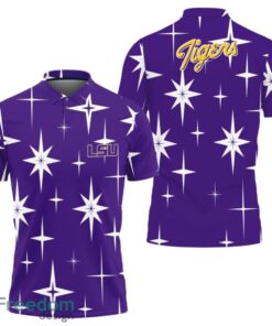 LSU TIGERS Sparkle Pattern Polo Shirt