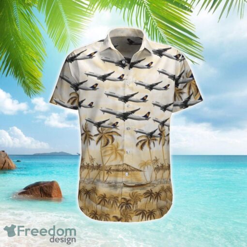 Lufthansa Airbus A340-300 Hawaiian Shirt Beach Shirt Summer Holiday Gift Product Photo 1