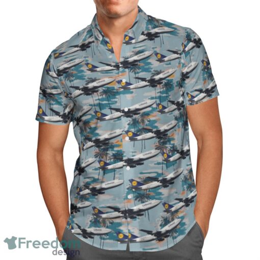 Lufthansa Boeing 747-400 3D Printed Hawaiian Shirt Beach Shirt Summer Holiday Gift Product Photo 2