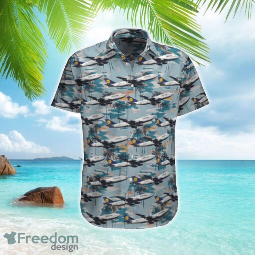 Lufthansa Boeing 747-400 3D Printed Hawaiian Shirt Beach Shirt Summer Holiday Gift Product Photo 1