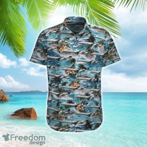 Lufthansa Bombardier CRJ900 Hawaiian Shirt Beach Shirt Summer Holiday Gift Product Photo 1