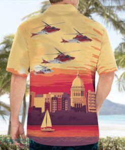 Madison, Wisconsin, UW Med Flight Agusta A109E 'Power' Beach Hawaiian Shirt Product Photo 2