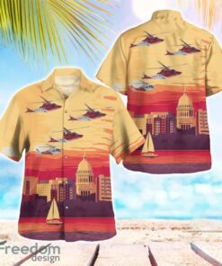 Madison, Wisconsin, UW Med Flight Agusta A109E 'Power' Beach Hawaiian Shirt Product Photo 1