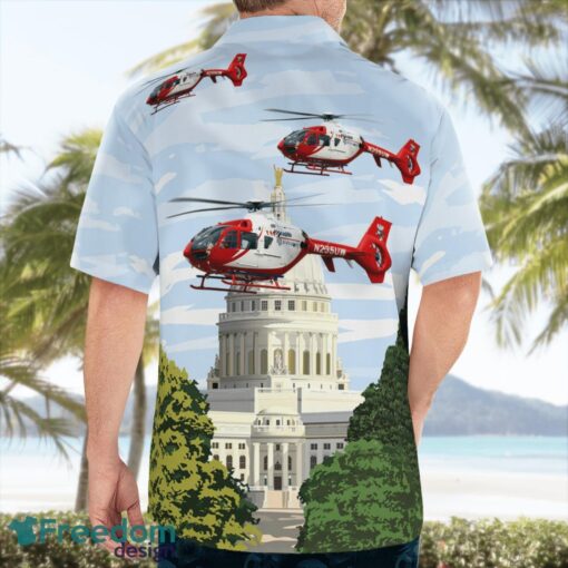 Madison, Wisconsin, UW Med Flight Eurocopter EC135T2+ Hawaiian Shirt Summer Beach Gift Product Photo 2