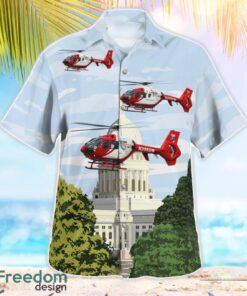 Madison, Wisconsin, UW Med Flight Eurocopter EC135T2+ Hawaiian Shirt Summer Beach Gift Product Photo 3