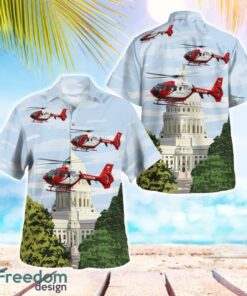 Madison, Wisconsin, UW Med Flight Eurocopter EC135T2+ Hawaiian Shirt Summer Beach Gift