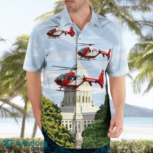 Madison, Wisconsin, UW Med Flight Eurocopter EC135T2+ Hawaiian Shirt Summer Beach Gift Product Photo 4