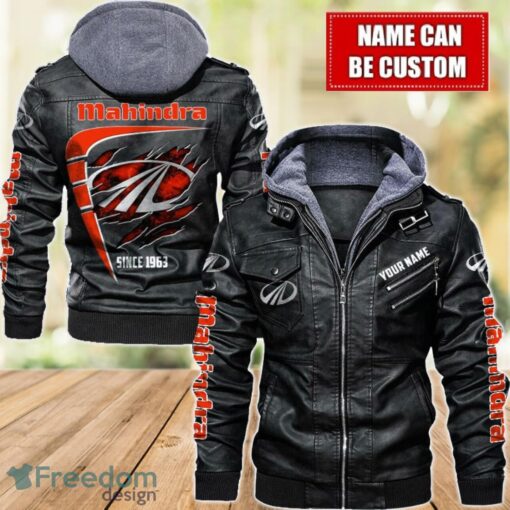 Mahindra 2D Leather Jacket For Men Custom Name Special Gift Ideas Product Photo 1