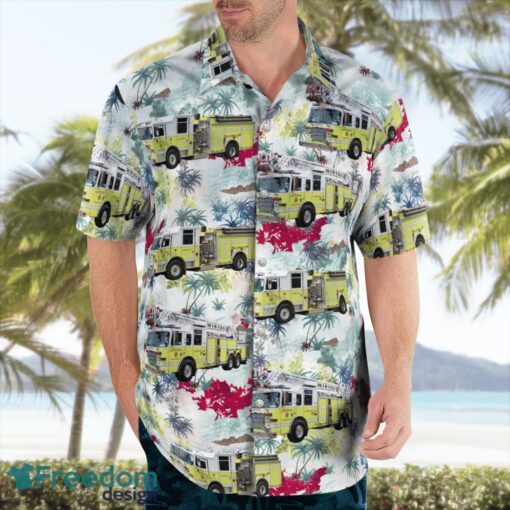 Maine Lewiston Fire Department Tropical 3D Hawaiian Shirt Gift For Summer Product Photo 3