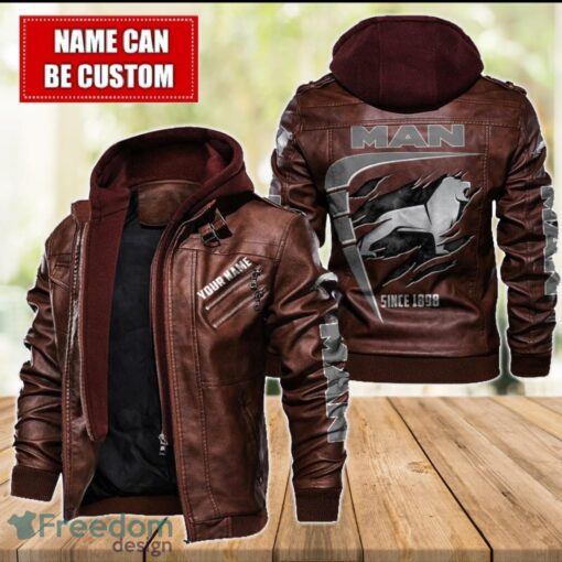 MAN 2D Leather Jacket For Men Custom Name Special Gift Ideas Product Photo 2