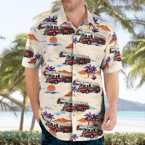 Manatee County, Florida, Bradenton Fire Department Beach Hawaiian Shirt Product Photo 4