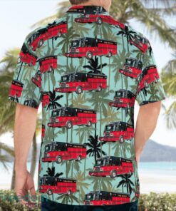 Manawa Rural Fire Truck, Wisconsin Beach Hawaiian Shirt Product Photo 2