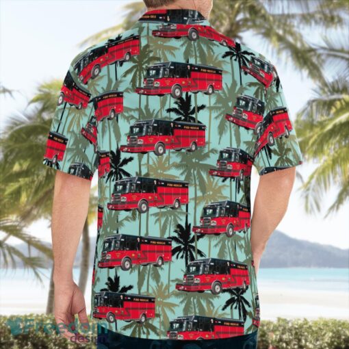 Manawa Rural Fire Truck, Wisconsin Beach Hawaiian Shirt Product Photo 2