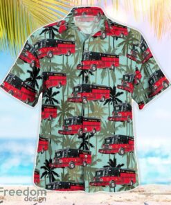 Manawa Rural Fire Truck, Wisconsin Beach Hawaiian Shirt Product Photo 3