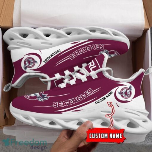 Manly Sea Eagles NRL Max Soul Shoes Sneakers Sport Gift For Fans Running Shoes Custom Name Product Photo 3