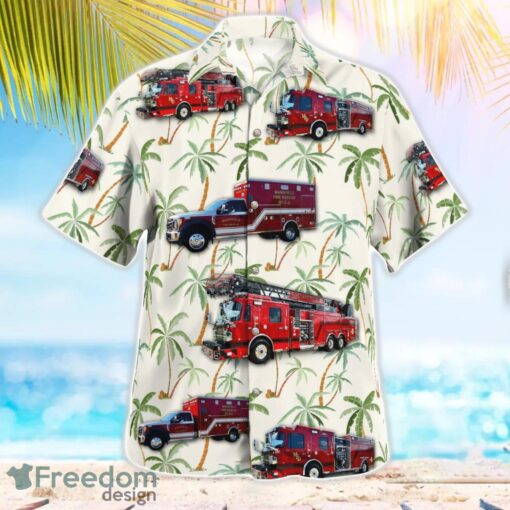 Mansfield Texas Fire Department Aloha Hawaiian Shirt Product Photo 2