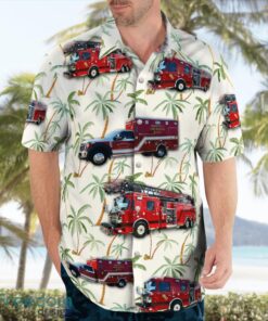 Mansfield Texas Fire Department Aloha Hawaiian Shirt Product Photo 3