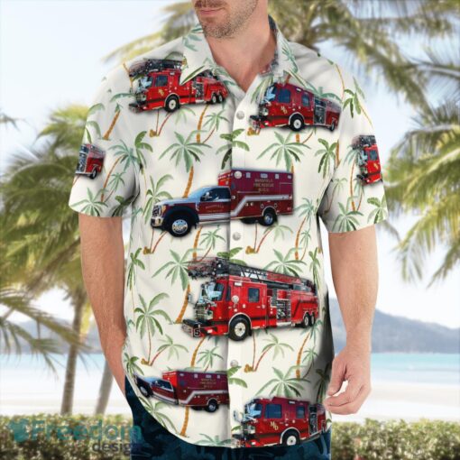 Mansfield Texas Fire Department Aloha Hawaiian Shirt Product Photo 3