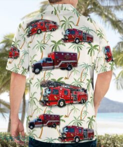 Mansfield Texas Fire Department Aloha Hawaiian Shirt Product Photo 4