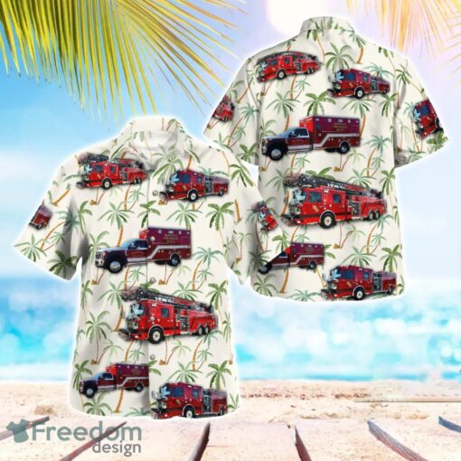 Mansfield Texas Fire Department Aloha Hawaiian Shirt Product Photo 1