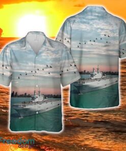 Marine Nationale French ship Dixmude (L9015) Hawaiian Shirt Marine Nationale French ship Dixmude (L9015) Hawaiian Shirt