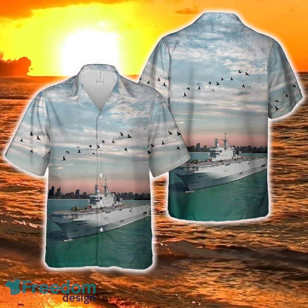Marine Nationale French ship Dixmude (L9015) Hawaiian Shirt image Marine Nationale French ship Dixmude (L9015) Hawaiian Shirt - Marine Nationale French ship Dixmude (L9015) Hawaiian Shirt