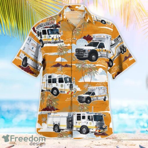 Maryland, Anne Arundel County Fire Department Aloha Hawaiian Shirt Product Photo 3