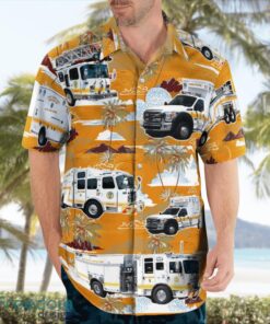 Maryland, Anne Arundel County Fire Department Aloha Hawaiian Shirt Product Photo 4