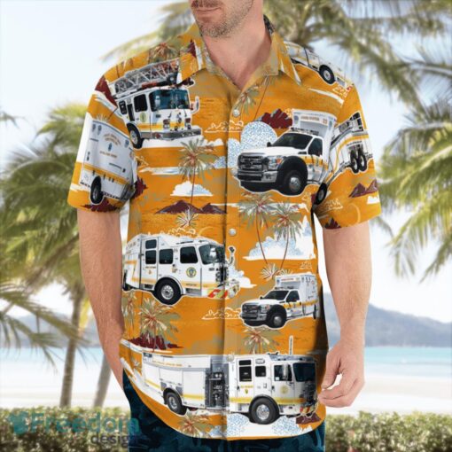 Maryland, Anne Arundel County Fire Department Aloha Hawaiian Shirt Product Photo 4