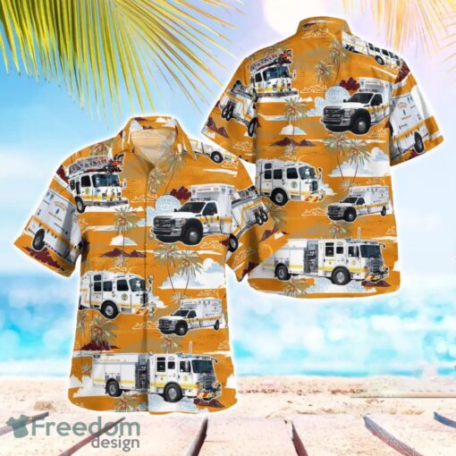 Maryland, Anne Arundel County Fire Department Aloha Hawaiian Shirt Product Photo 1