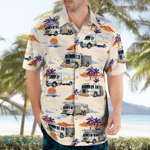 Maryland, Arminger Fire Company Station 30 Beach Hawaiian Shirt Product Photo 4