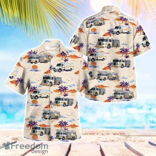 Maryland, Arminger Fire Company Station 30 Beach Hawaiian Shirt Product Photo 1