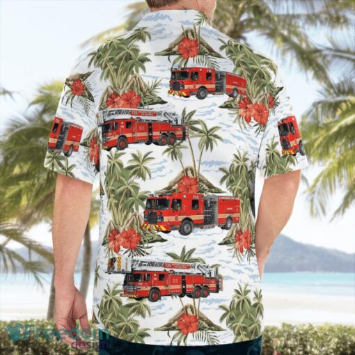 Maryland, Clarksburg Fire Deparetment Station No.35 Aloha Hawaiian Shirt Product Photo 2