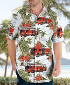 Maryland, Clarksburg Fire Deparetment Station No.35 Aloha Hawaiian Shirt Product Photo 4